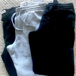 3 pairs of Men’s size small Abound sweatpants